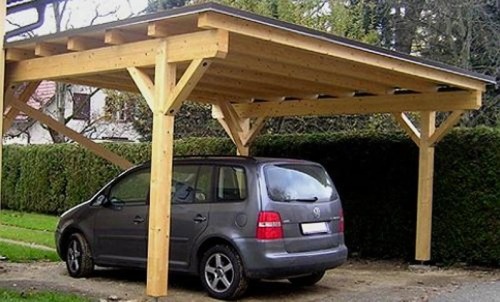 Деревянный навес для автомобиля своими руками