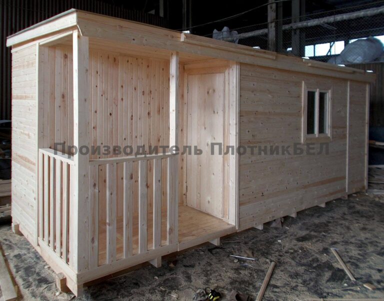 Хозблок (бытовка) 7х2,5 с террасой Минский р-р, г.Логойск