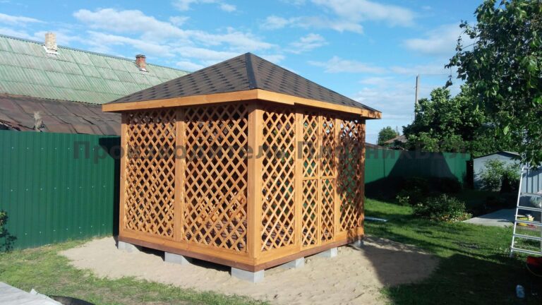 Беседка 3х3 с шатровой четырехскатной кровлей Пуховичский р-н, д.Сергеевичи